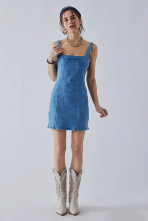 Bustier Denim Dress