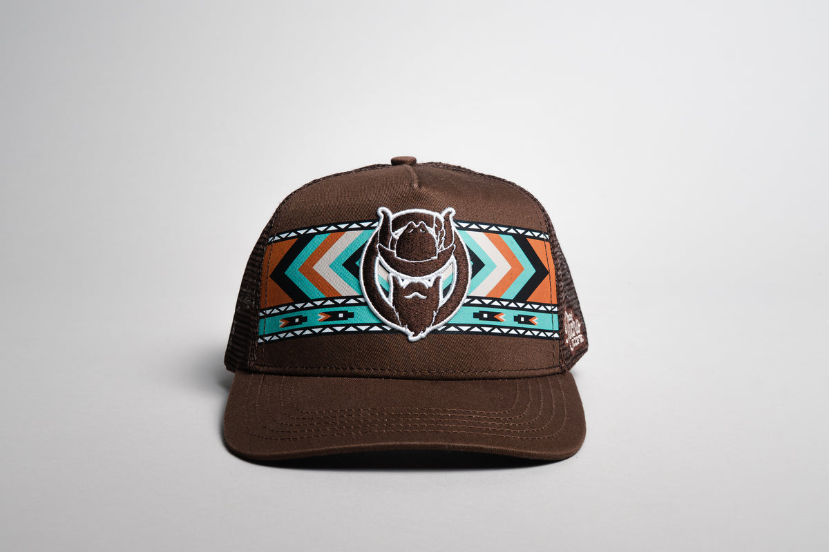 El Vikingo Turquoise Tribal Print Cap