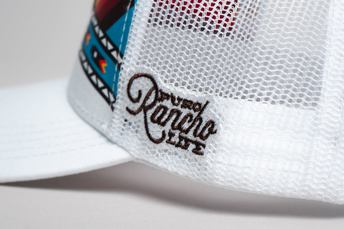 El Vikingo White Tribal Print Cap
