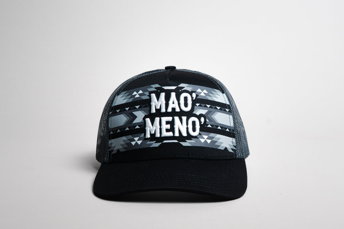 Mao&#39; Meno&#39; Black Tribal Print Cap