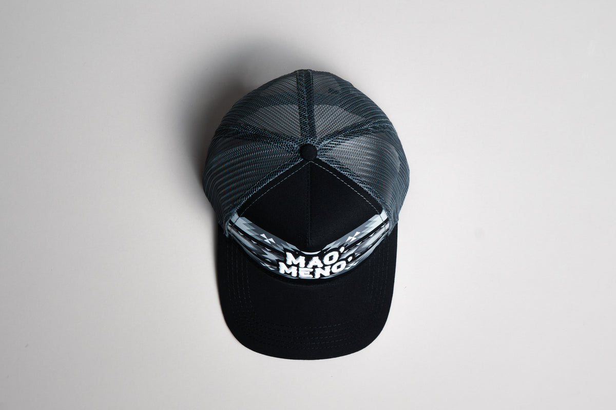 Mao&#39; Meno&#39; Black Tribal Print Cap
