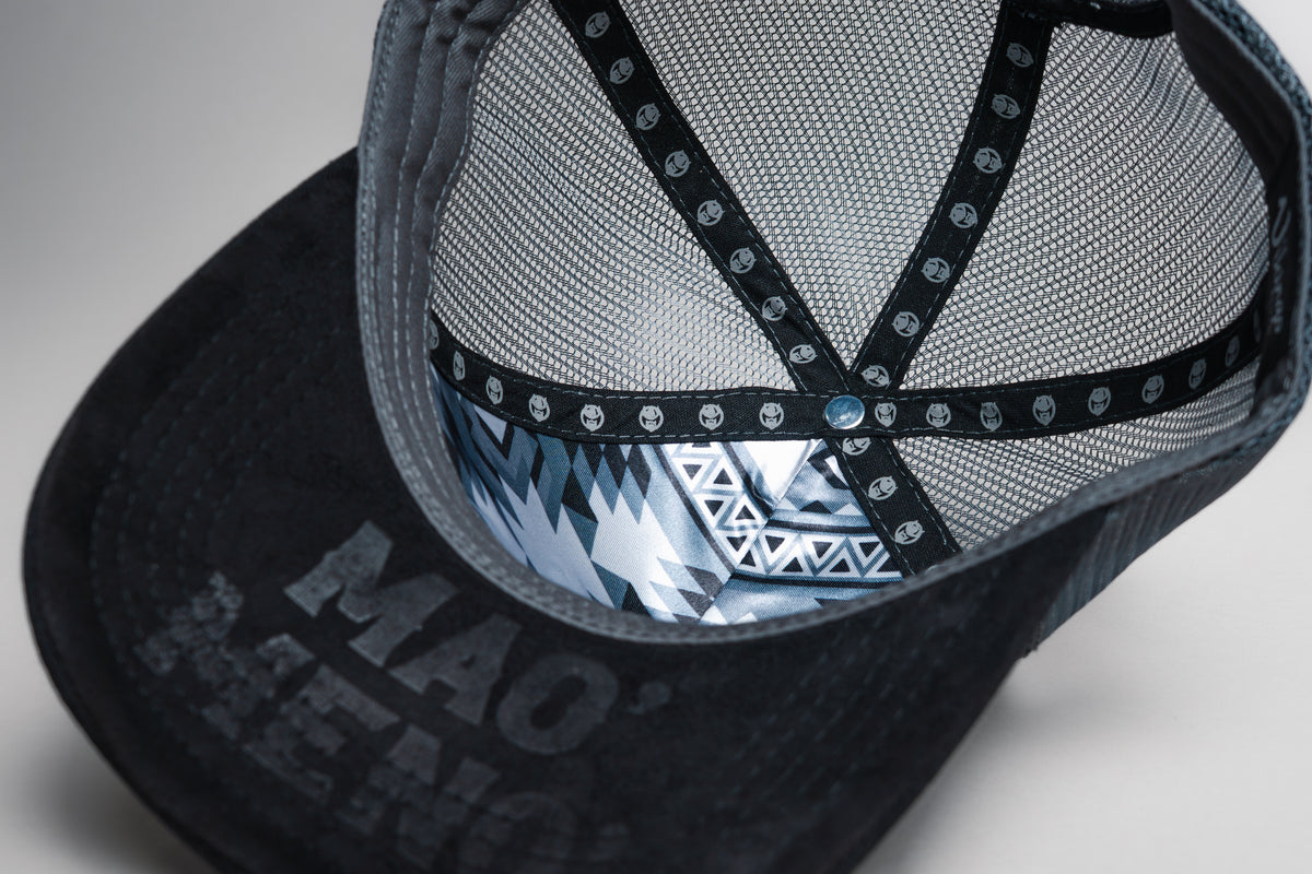 Mao&#39; Meno&#39; Black Tribal Print Cap