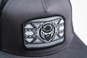 El Vikingo Charcoal Tribal Patch Cap