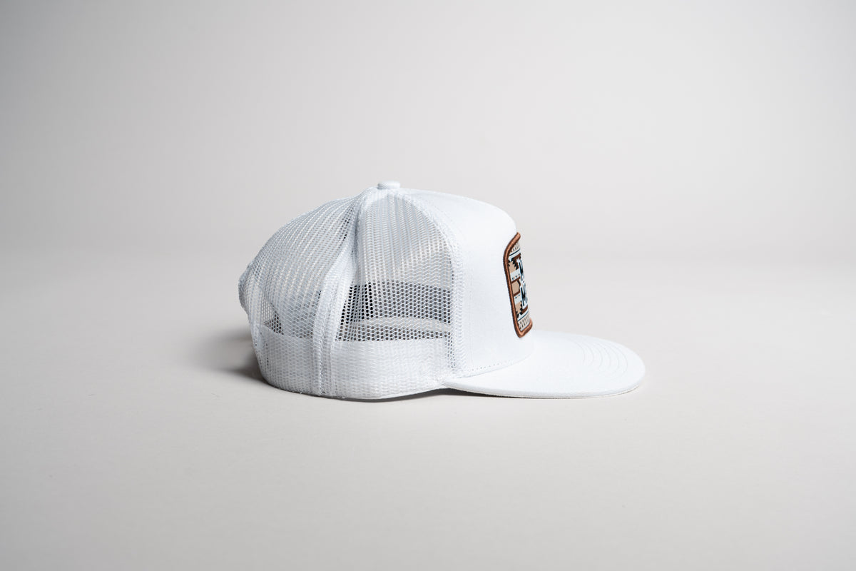 White Mao' Meno' Tribal Patch Cap