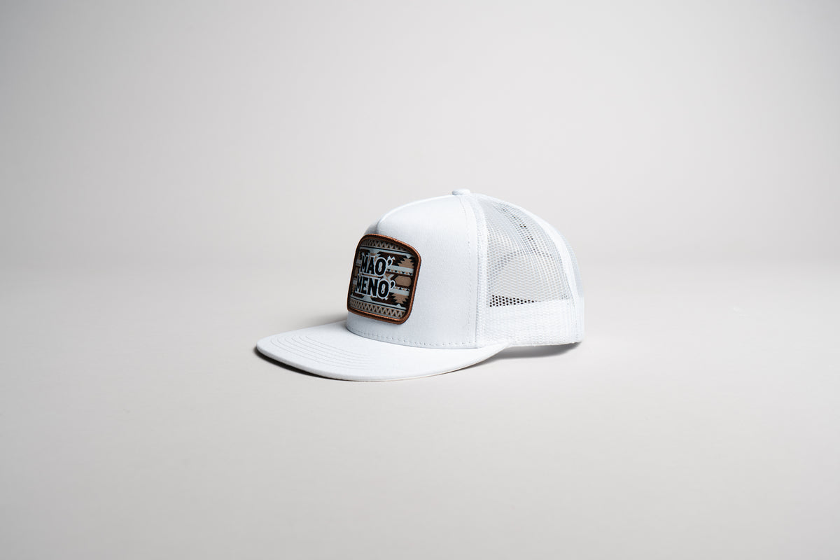 White Mao' Meno' Tribal Patch Cap