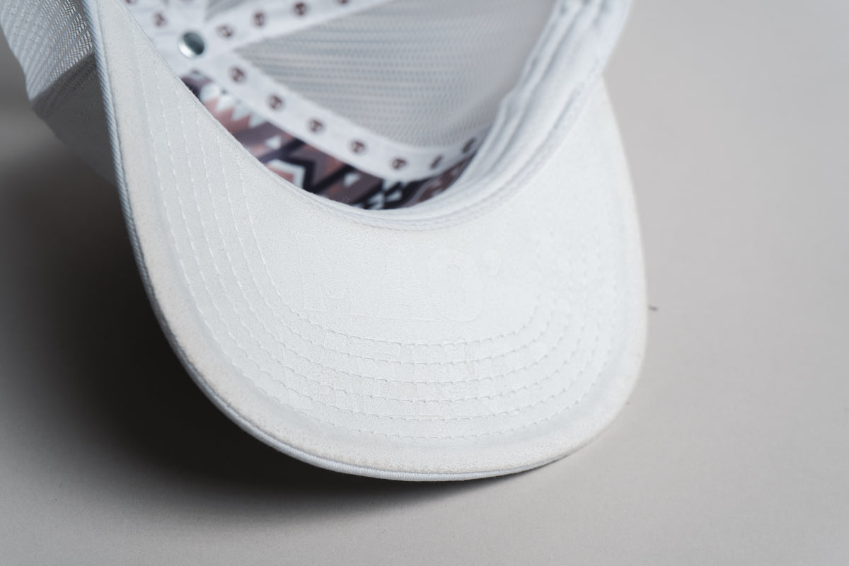 White Mao' Meno' Tribal Patch Cap