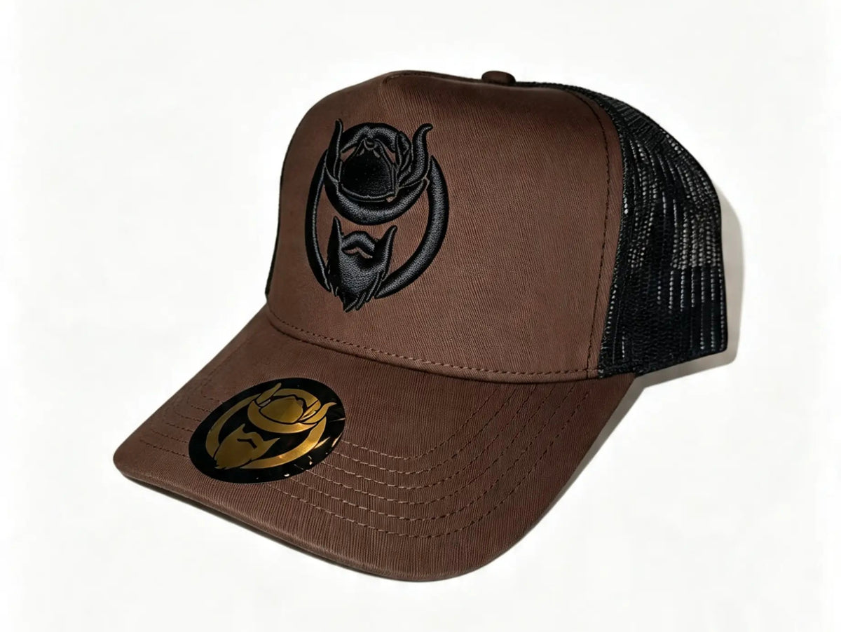 EL VIKINGO BROWN BLACK semi curved bill